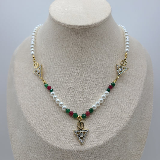 Collier perles pendentifs berbères en acier inoxydable