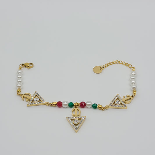 Bracelet perles pendentifs berbères en acier inoxydable