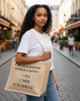 Sac en jute humoristique – “Êtes-vous de bonne humeur le matin ?”