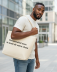 Tote bag en coton écologique – Personnalisé avec le texte au choix du client