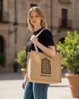 Sac cabas en jute – Motif Zellij Marocain Traditionnel