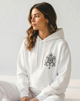 Pull à capuche Maroc Premium – Blanc & Noir 🇲🇦