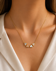 Collier Trèfle Magnétique 4-en-1 Double Face – Élégance & Porte-Bonheur