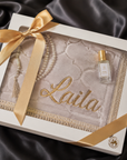 Coffret Tapis de Prière Personnalisé & Musc – Cadeau Unique
