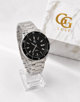 Montre Étanche Homme en Acier Inoxydable – Cadran Noir & Boîte Cadeau