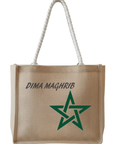 Sac en jute Dima Maghrib – Fierté marocaine 🇲🇦