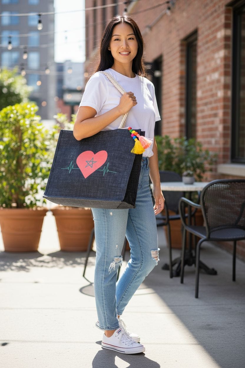 Sac cabas en jute écologique – Battement de cœur du Maroc