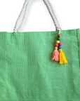 Sac vert en Toile de Jute personnalisé