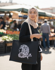 Sac cabas en jute avec fermeture éclair – Modèle Queen Hijabi