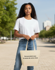 Tote bag en coton écologique – Personnalisé avec le texte au choix du client