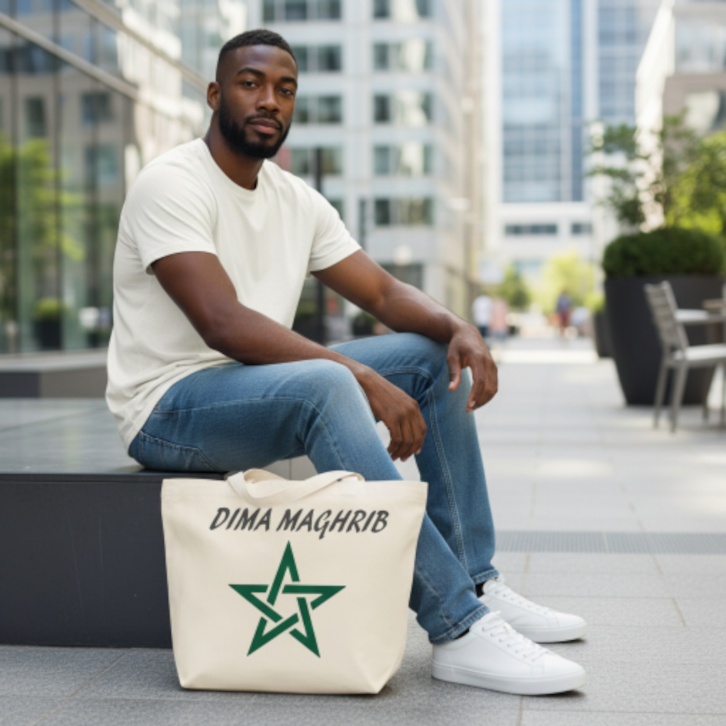 Tote bag Dima Maghrib – Fierté marocaine en coton écologique
