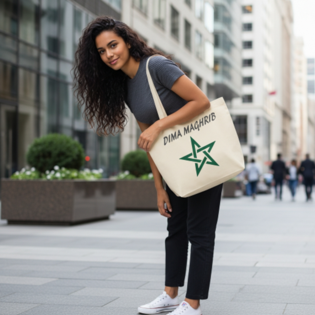 Tote bag Dima Maghrib – Fierté marocaine en coton écologique