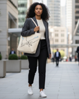 Tote bag mains entrelacées personnalisé – Sac cadeau prénoms