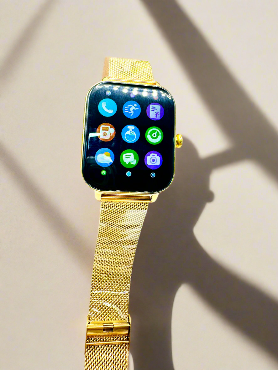 Montre connectée bracelet en acier inoxydable