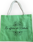 Sac vert en Toile de Jute personnalisé