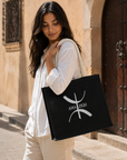 Sac cabas Amazigh en jute – Symbole ⵣ