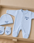 Coffret Naissance Bébé Personnalisé – Prénom & Couleur au Choix