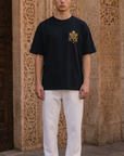 T-shirt Maroc Premium – Noir & Doré 🇲🇦