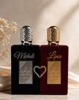 Coffret Parfum Couple Personnalisé – Lui & Elle | Prénoms au choix