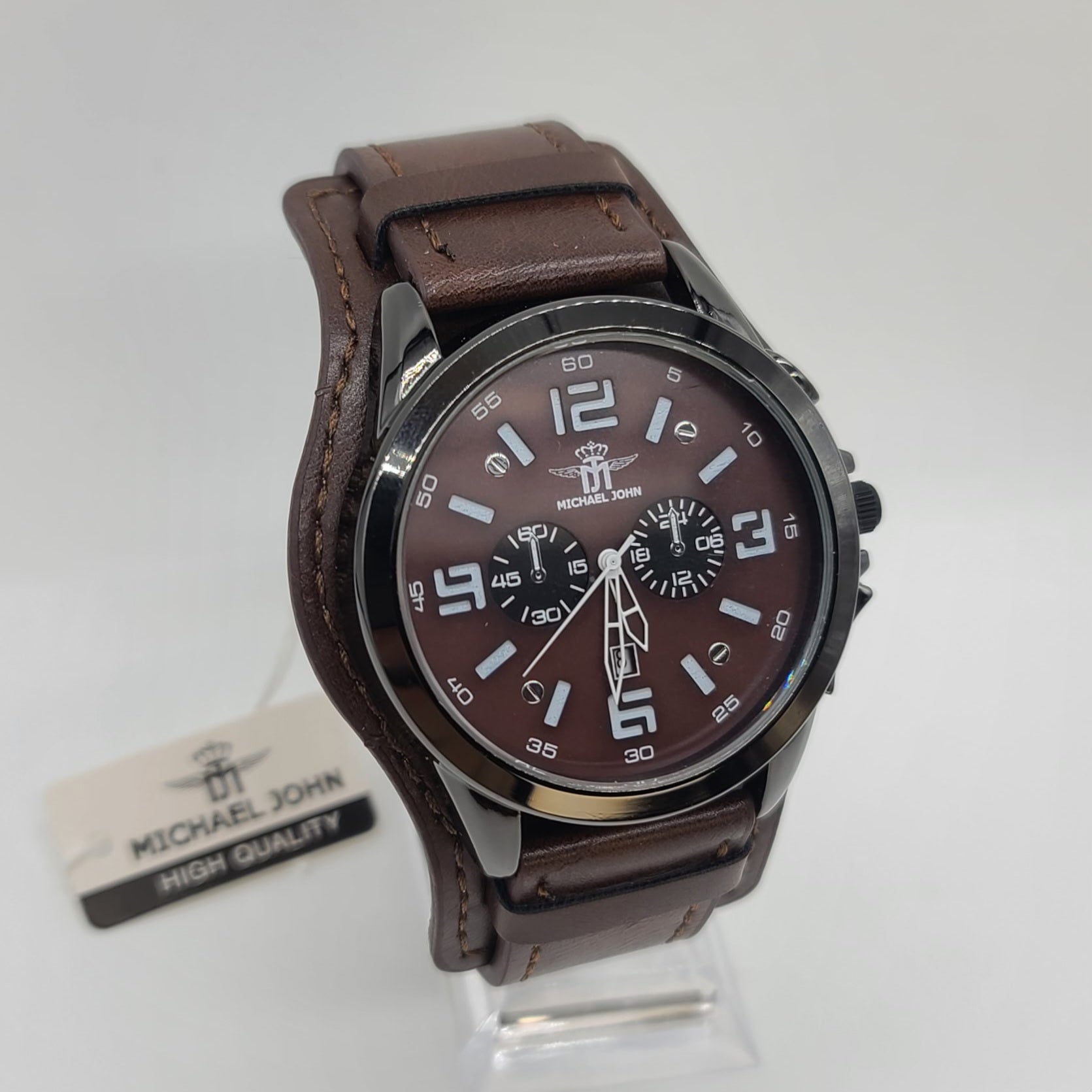 Montre Michael John pour homme john 100% cuir