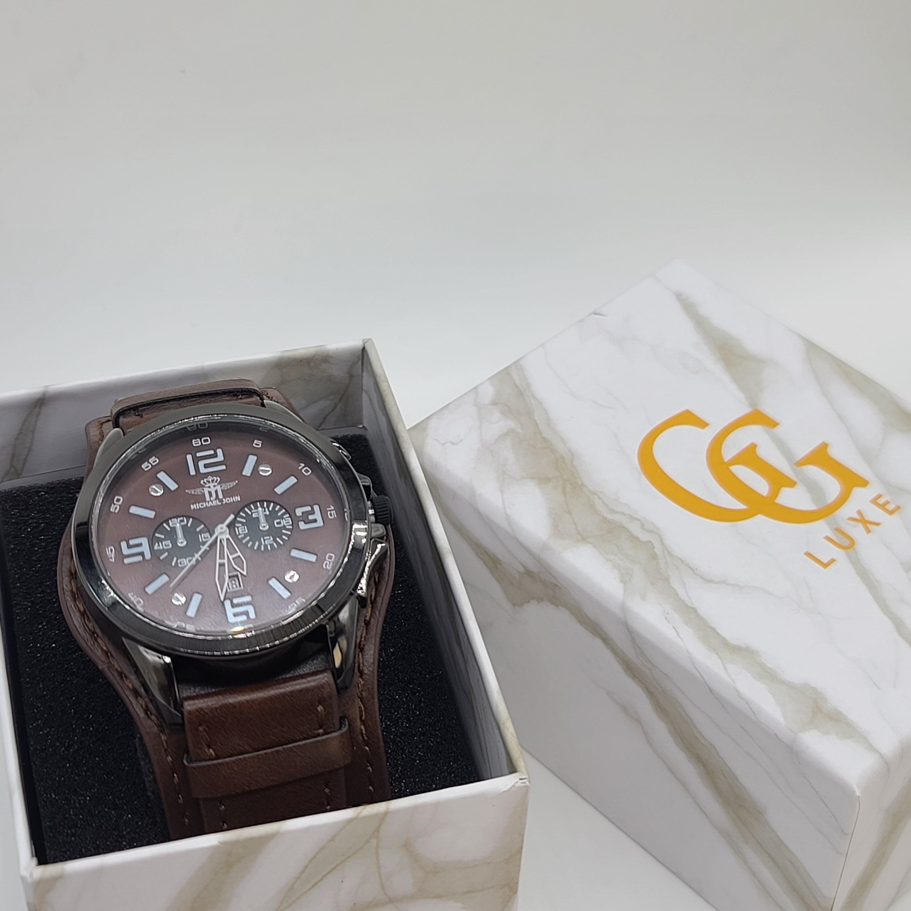 Montre Michael John pour homme john 100% cuir