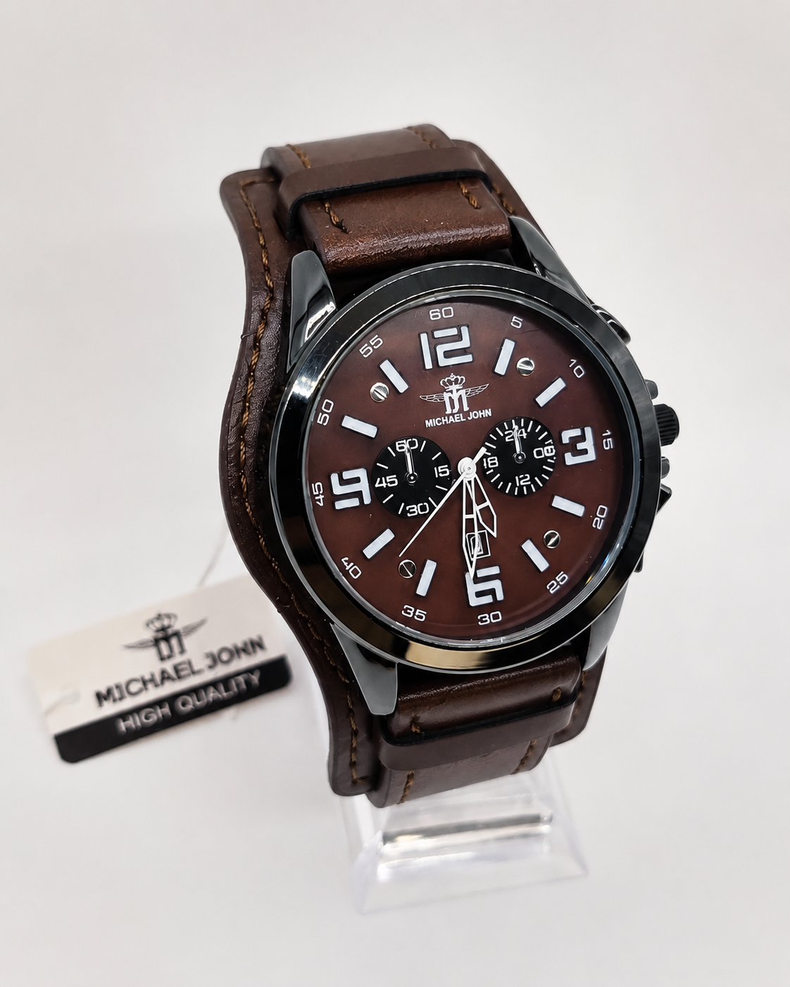 Montre Michael John pour homme john 100% cuir