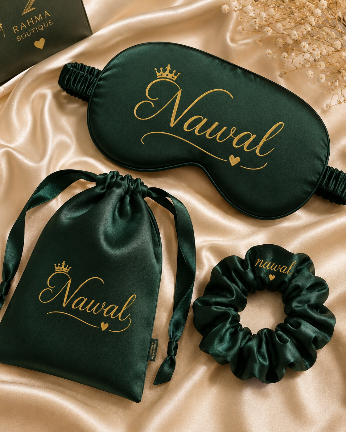 Masque de nuit satiné masque personnalisable
