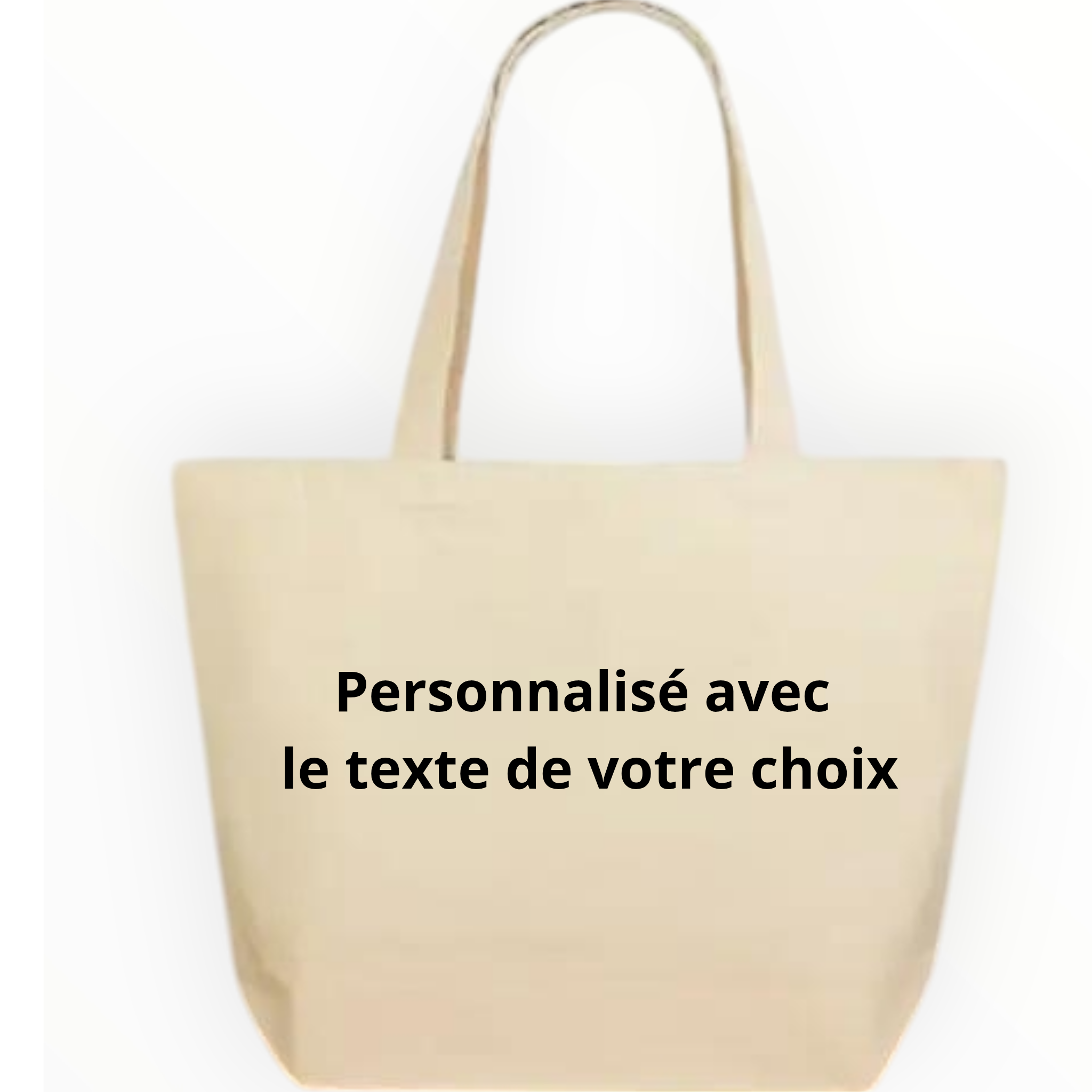 Tote bag en coton écologique – Personnalisé avec le texte au choix du client