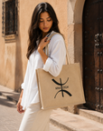 Sac cabas Amazigh en jute – Symbole ⵣ
