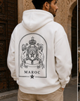Pull à capuche Maroc Premium – Blanc & Noir 🇲🇦
