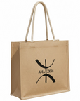 Sac cabas Amazigh en jute – Symbole ⵣ