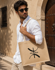 Sac cabas Amazigh en jute – Symbole ⵣ