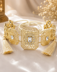Ceinture Orientale Dorée avec Pompons – Élégance Marocaine pour Caftan